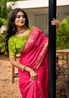 Scarlet By Sr Silk Self With Jeqard Border Saree Wholesalers In Delhi